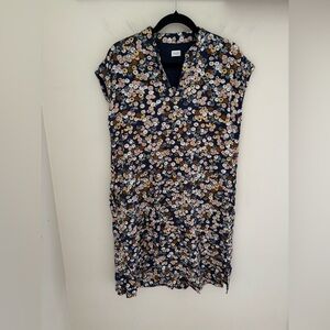 TOAST UK Floral print short sleeve tunic pockets cotton XS